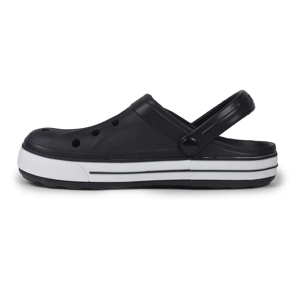 A-HA Black Casual Slip-on Clogs For Men LITEWALK By Liberty Quick Sandal Fit