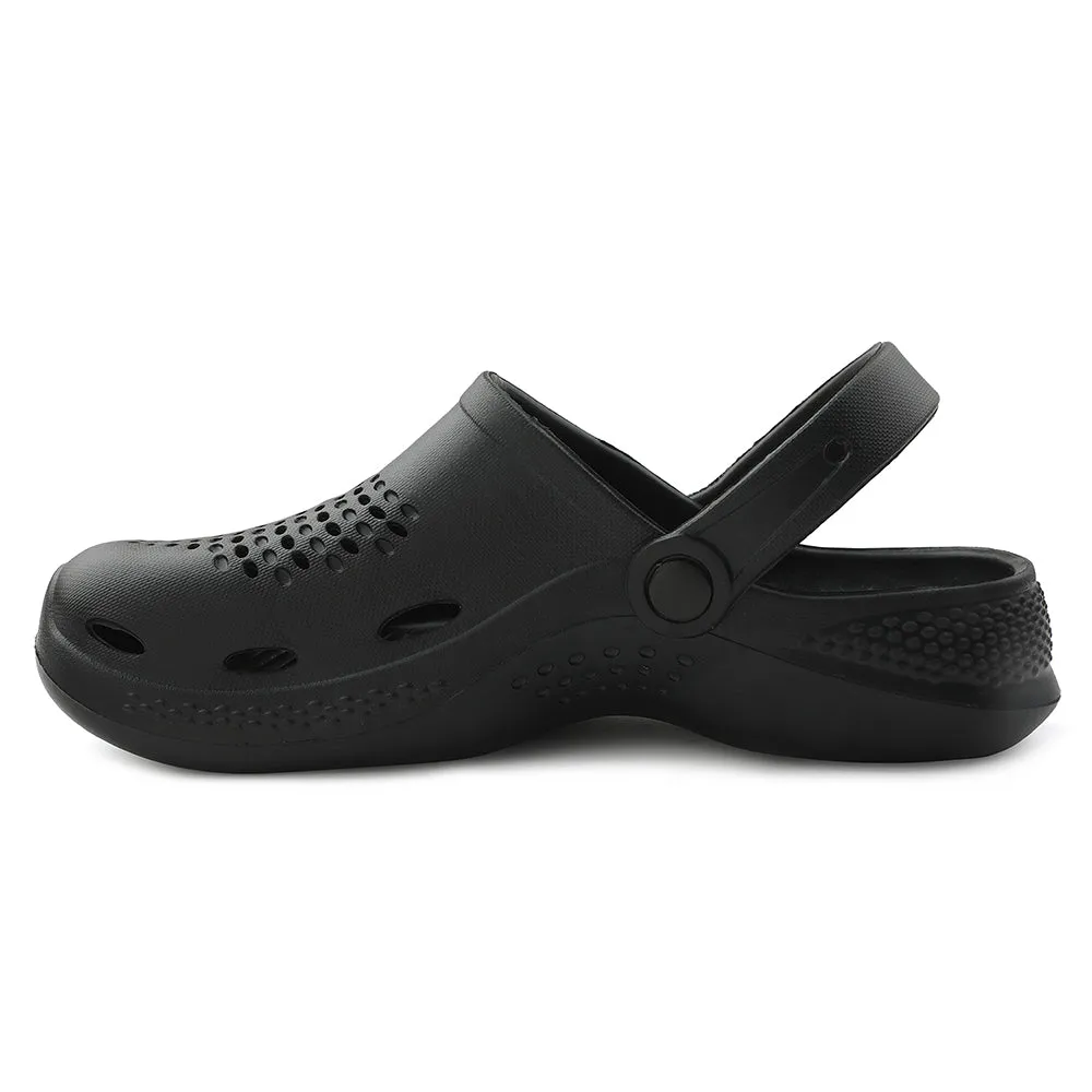 A-HA Black Slingback Clogs For Men GMF-02E By Liberty Cool Comfort