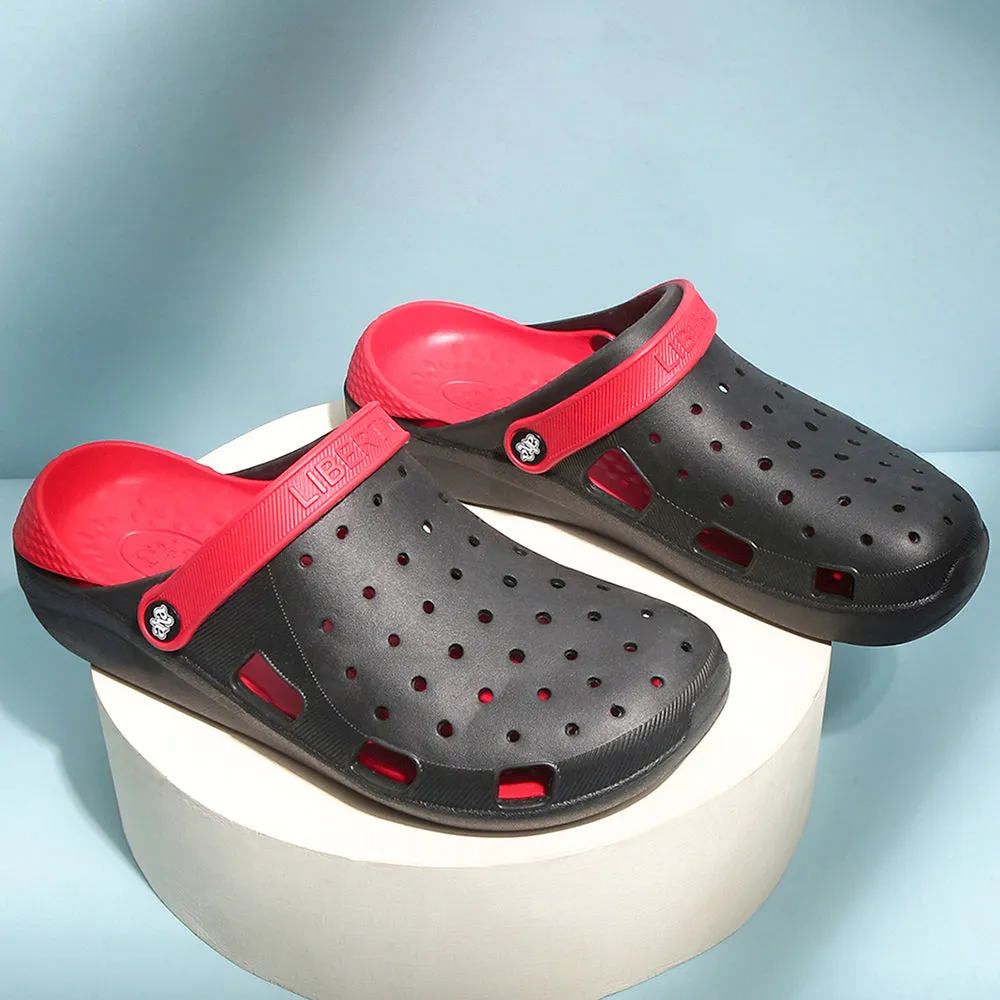 A-HA Black Slingback Clogs For Men LPMXT-800 By Liberty anatomical design Instant Sandal Step