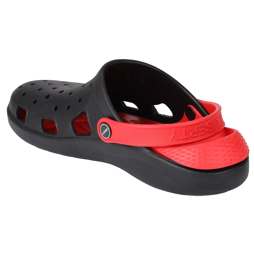 A-HA Black Slingback Clogs For Men LPMXT-800 By Liberty soft cushions