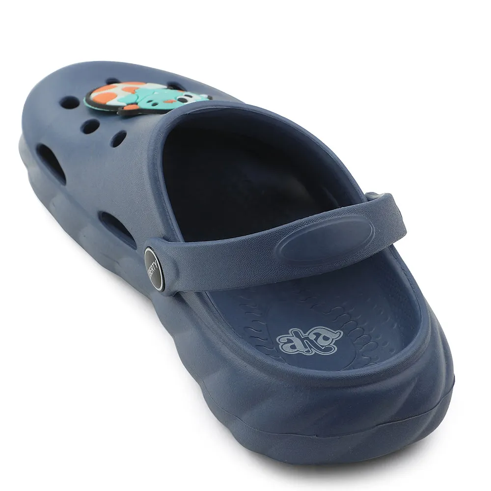 Sporty Comfort A-HA Blue Casual Clogs For Kids BEACHWALKK By Liberty