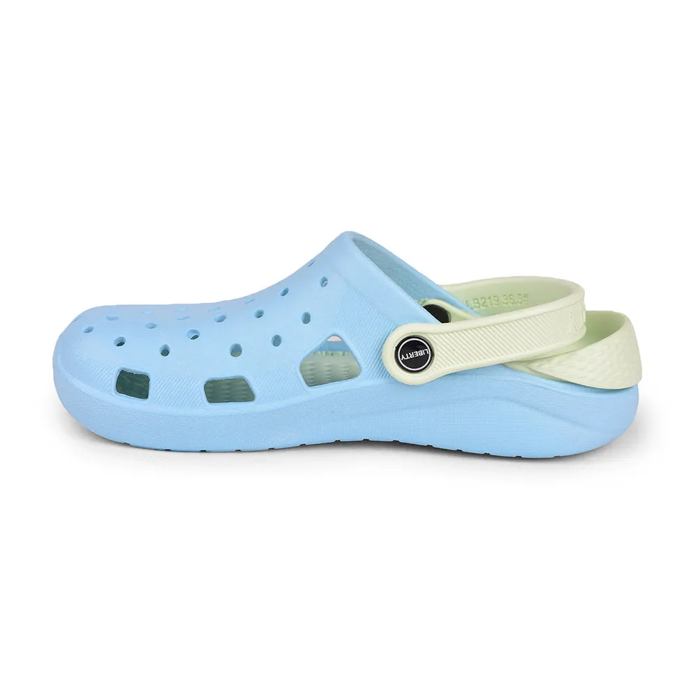 Multi Directional Flex Traction Outsole A-HA Blue Slingback Clogs For Women LPMXT-801 By Liberty