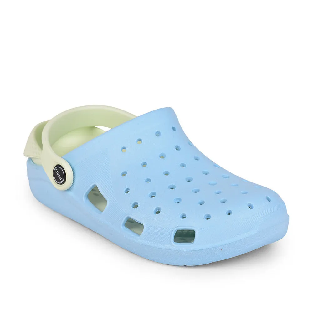 A-HA Blue Slingback Clogs For Women LPMXT-801 By Liberty Seamless construction synthetic leather