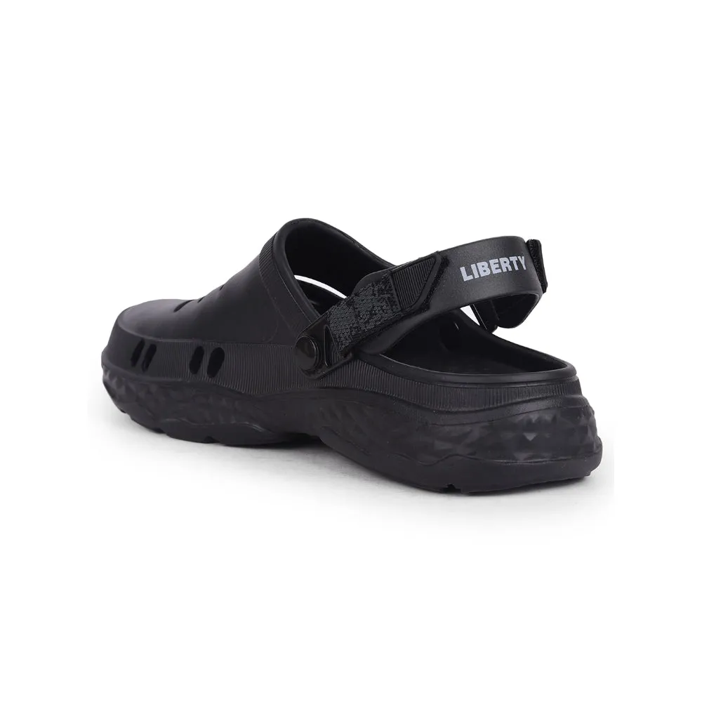 A-HA Casual Black Clogs For Men BEACHRIDE By Liberty Effortless Footwear Slip-On Travel Shoes