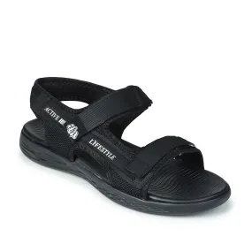 Supportive Outdoor Footwear Sporty Outdoor Sandals A-HA Casual Black Sandals For Men IMPACT-8 By Liberty