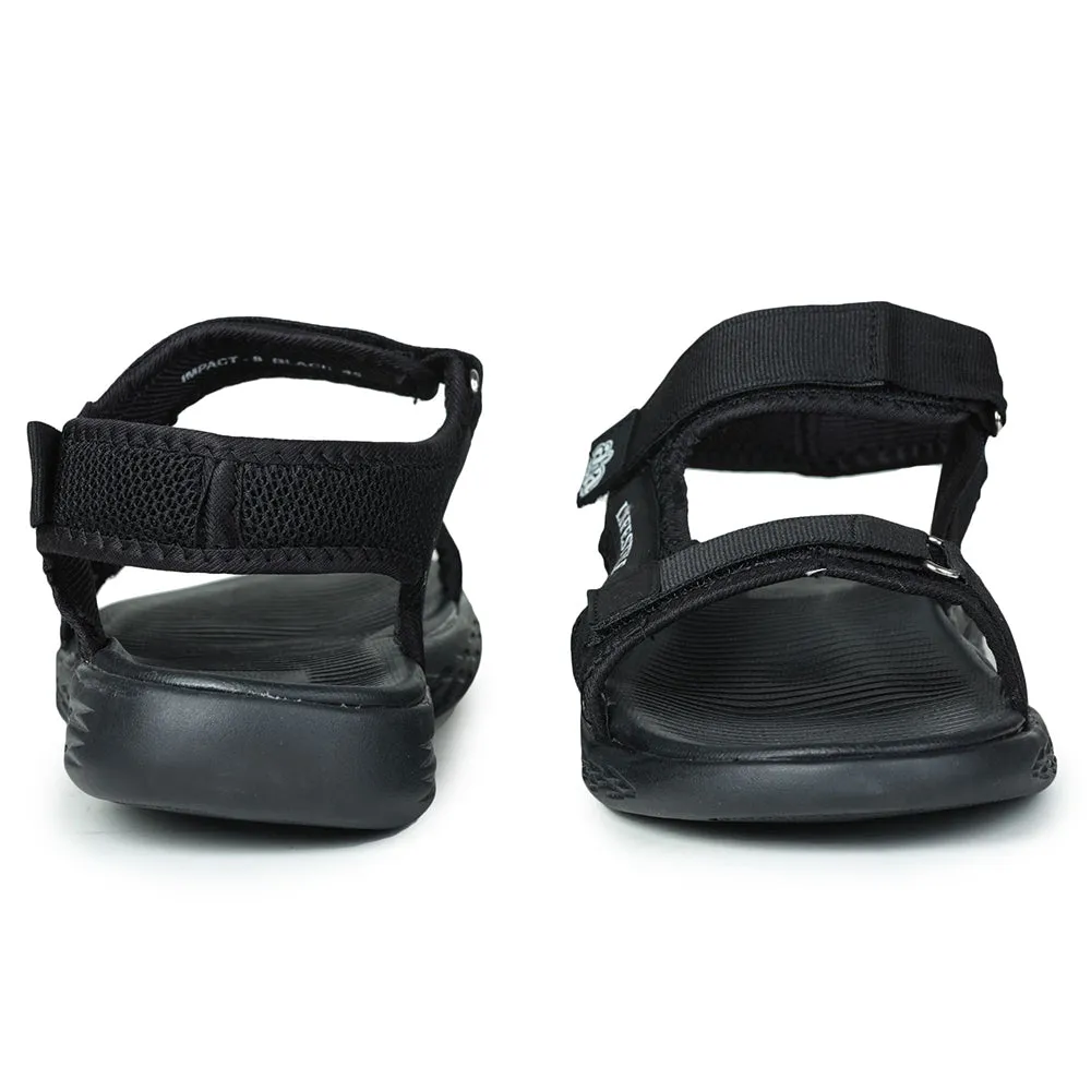 Sandal Clasps Criss Cross Straps A-HA Casual Black Sandals For Men IMPACT-8 By Liberty