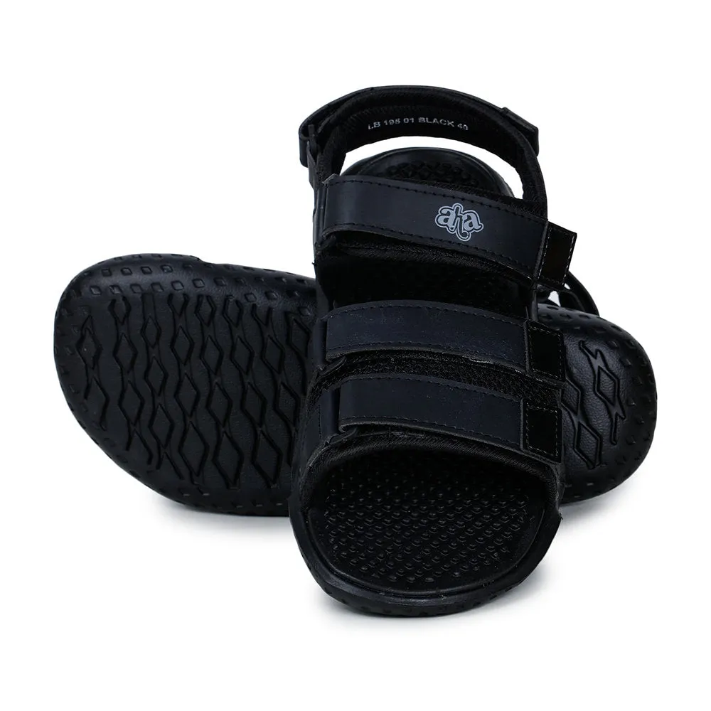 A-HA Casual Black Sandals For Men LB195-01 By Liberty Sun Kissed