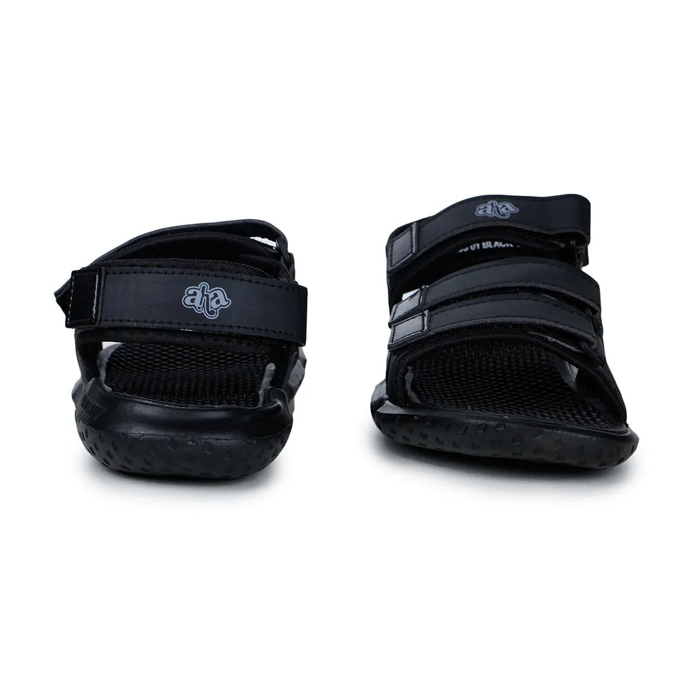 A-HA Casual Black Sandals For Men LB195-01 By Liberty Ankle Soft