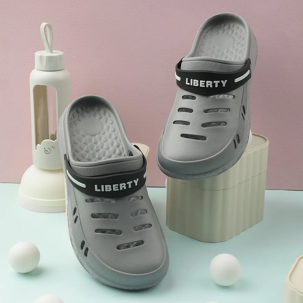 A-HA Casual Grey Clogs For Men BEACHRIDEM By Liberty Effortless Fit Footwear Lace Up