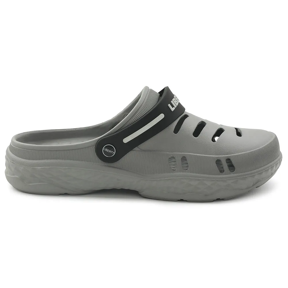 A-HA Casual Grey Clogs For Men BEACHRIDEM By Liberty Durable Design Effortless Slip Fit