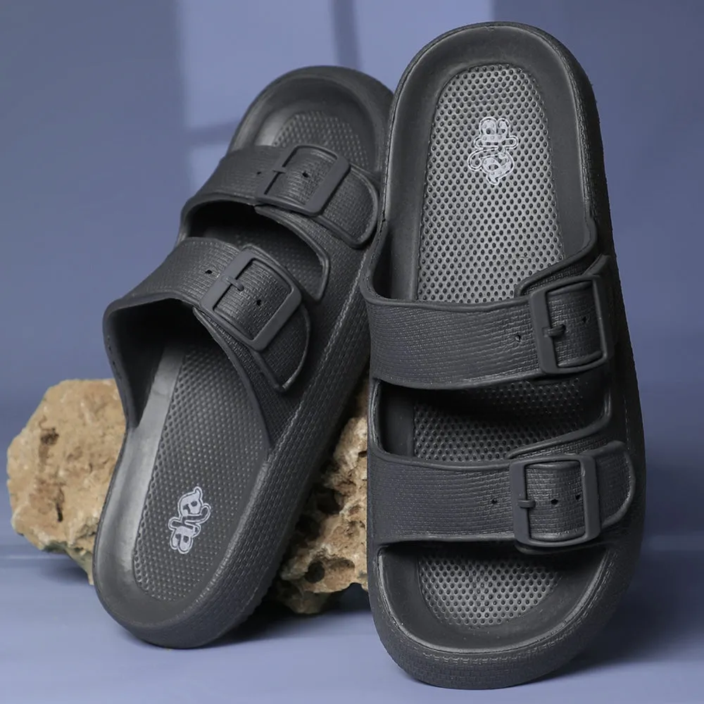 A-HA Grey Casual Sandal For Men GMF-07E By Liberty Quick Slide