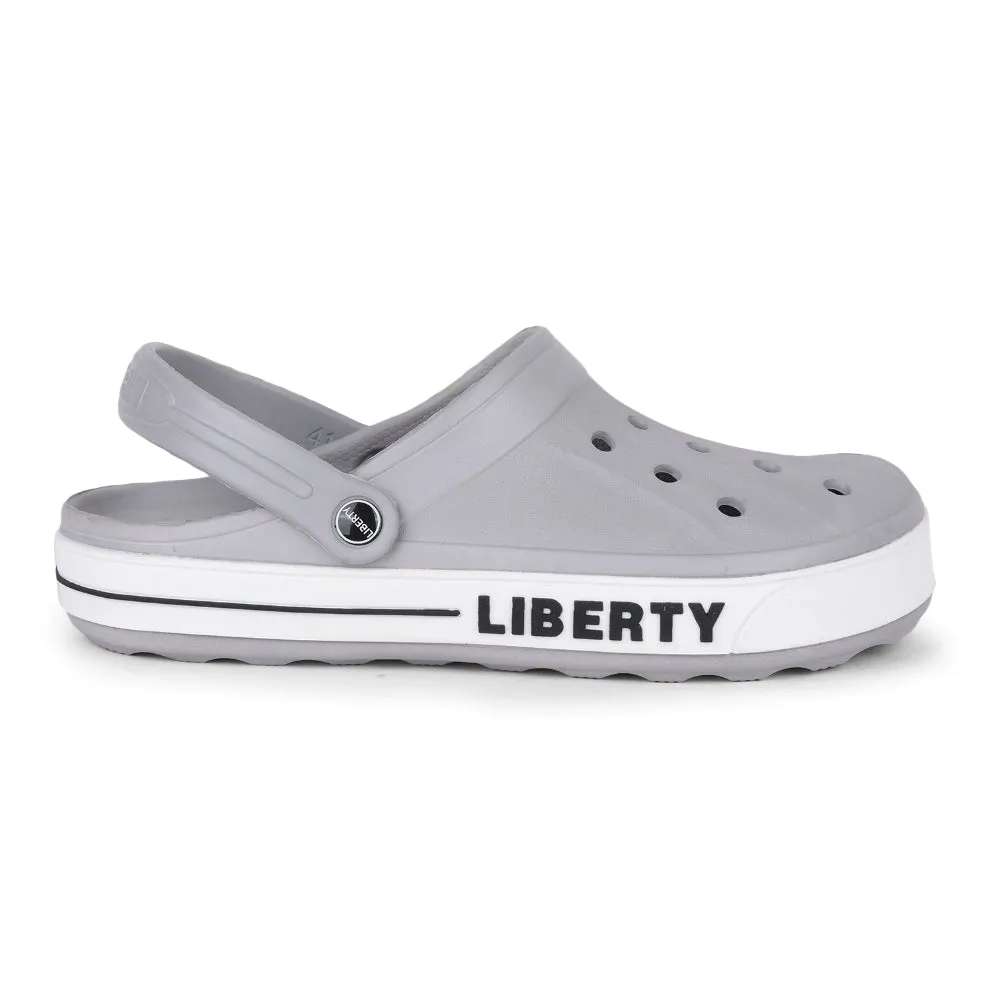 A-HA Light Grey Casual Slip-on Clogs For Men LITEWALK By Liberty Comfy Fit