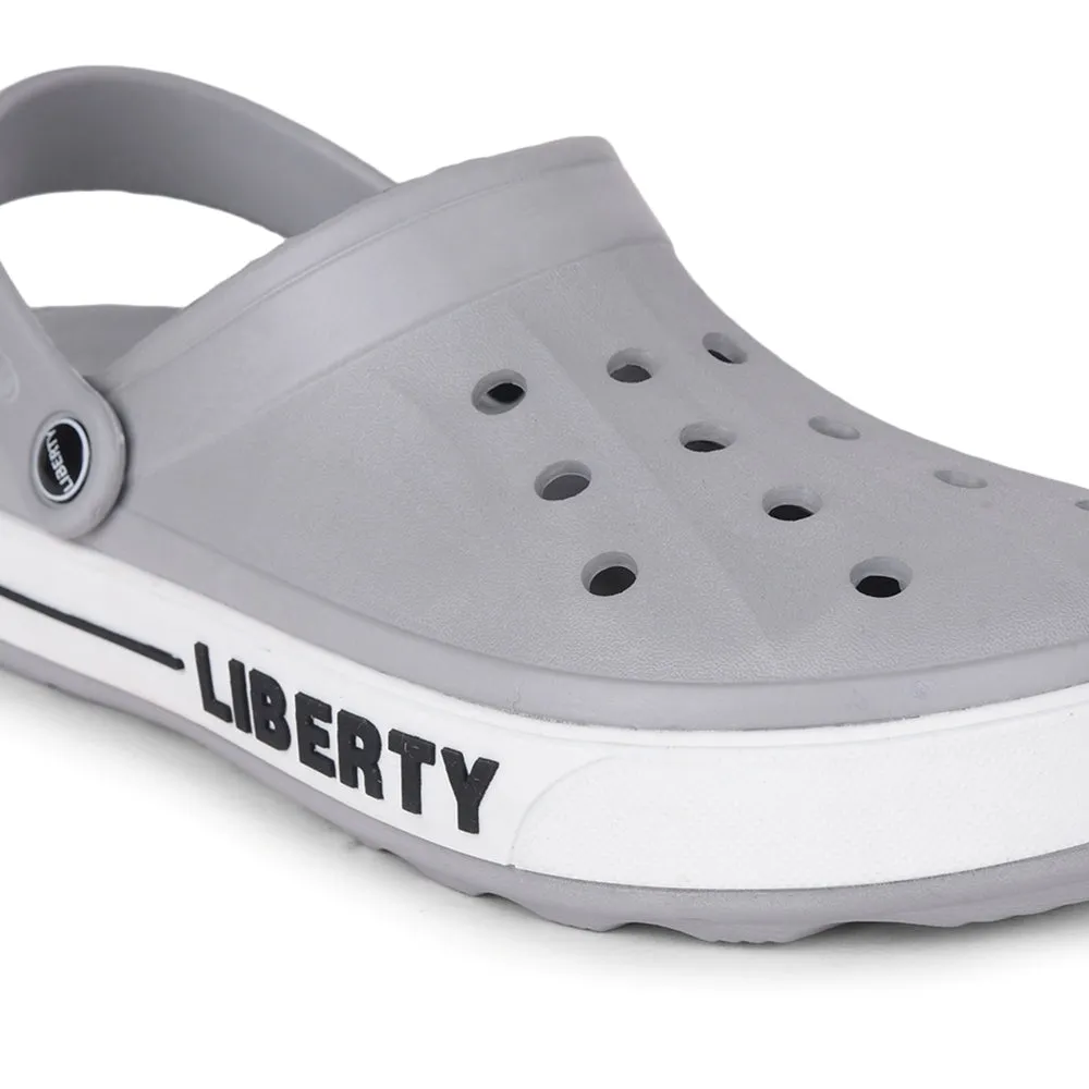 A-HA Light Grey Casual Slip-on Clogs For Men LITEWALK By Liberty Stay Cool
