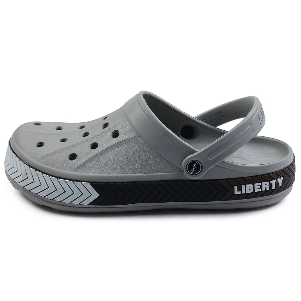 Zip Up A-HA Light Grey Casual Slip-on Clogs For Men LITEWALKXT By Liberty