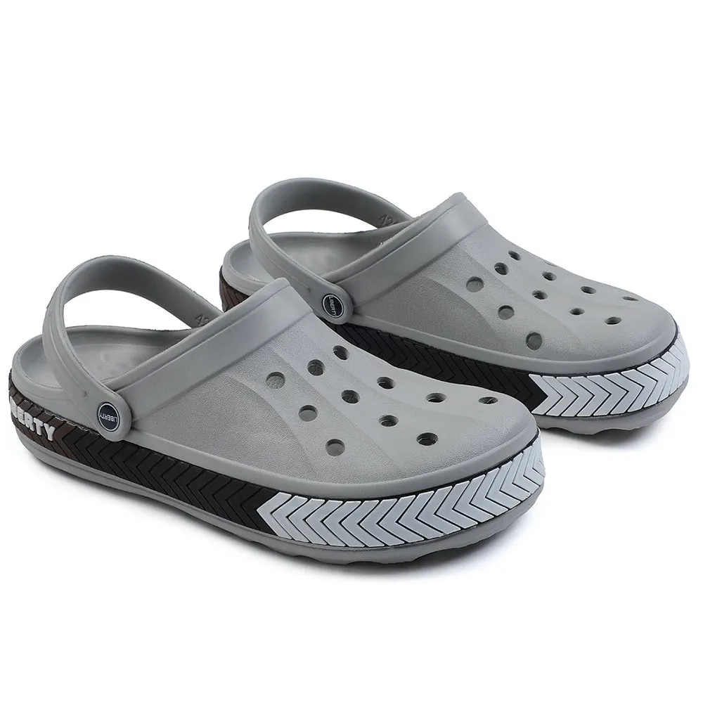 A-HA Light Grey Casual Slip-on Clogs For Men LITEWALKXT By Liberty Classic Slides