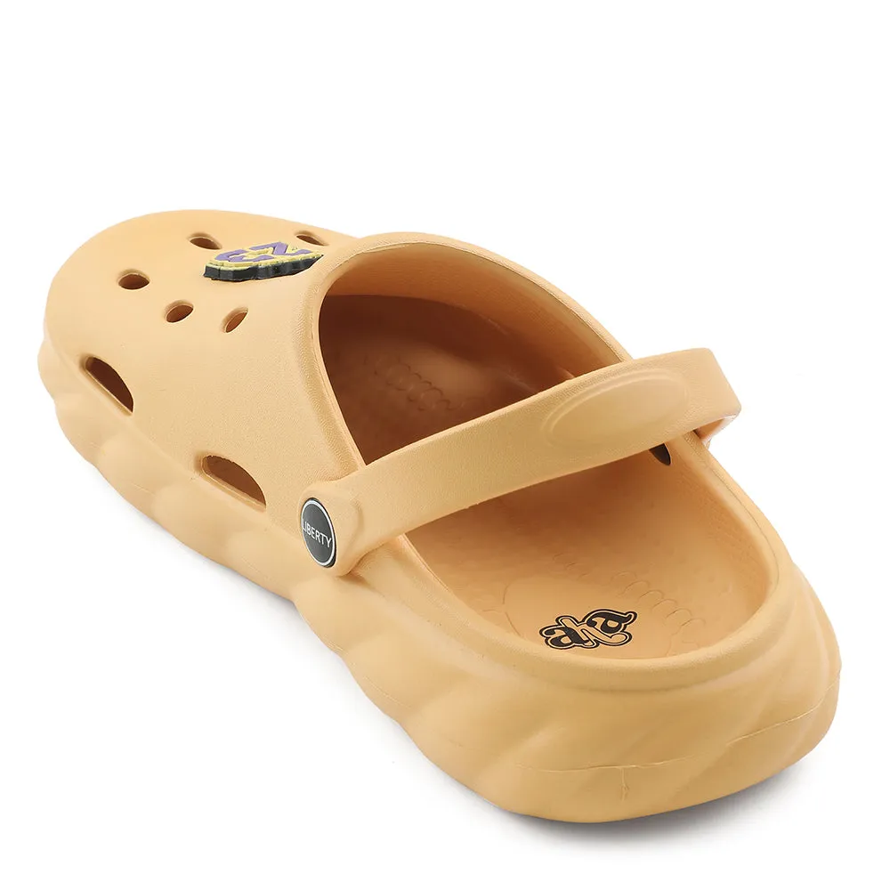A-HA Mustard Casual Clogs For Kids BEACHWALKK By Liberty Torsion Support Breathable Lining
