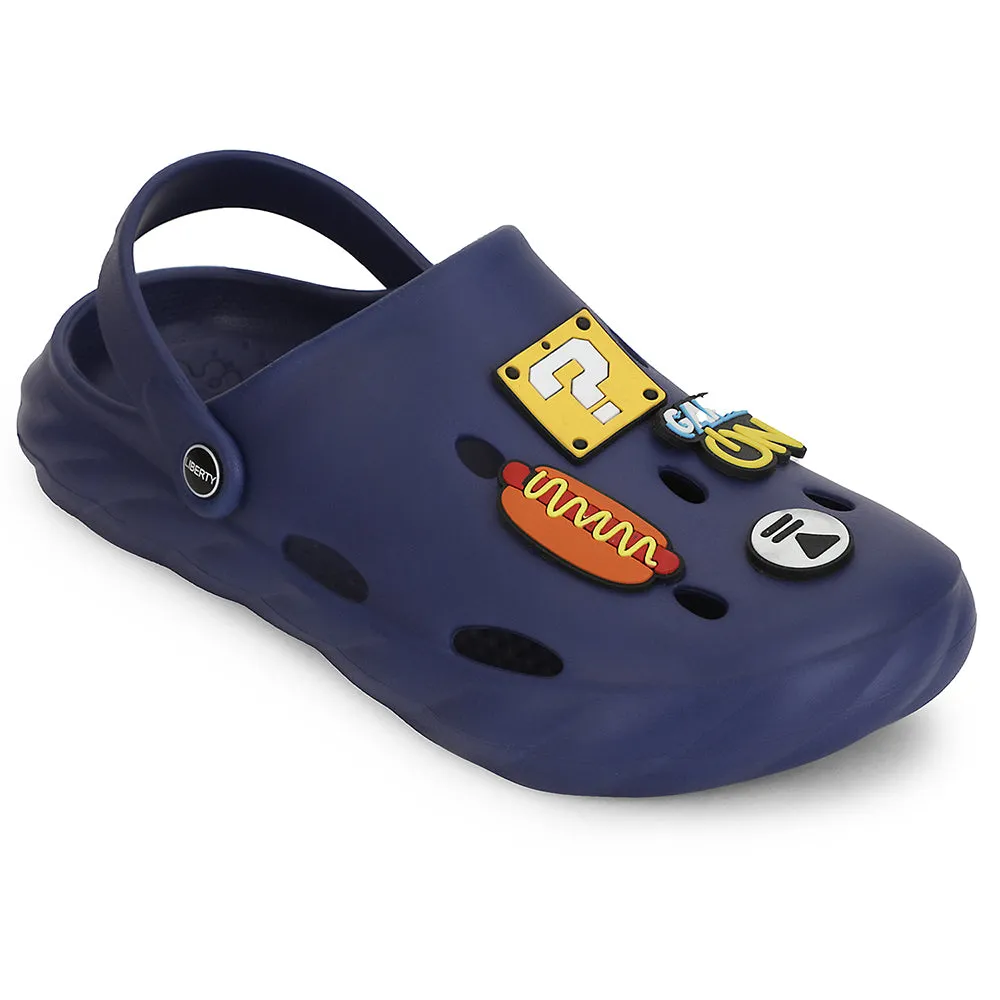 A-HA Navy Blue Casual Clogs For Men BEACHWALKM By Liberty Low Heel