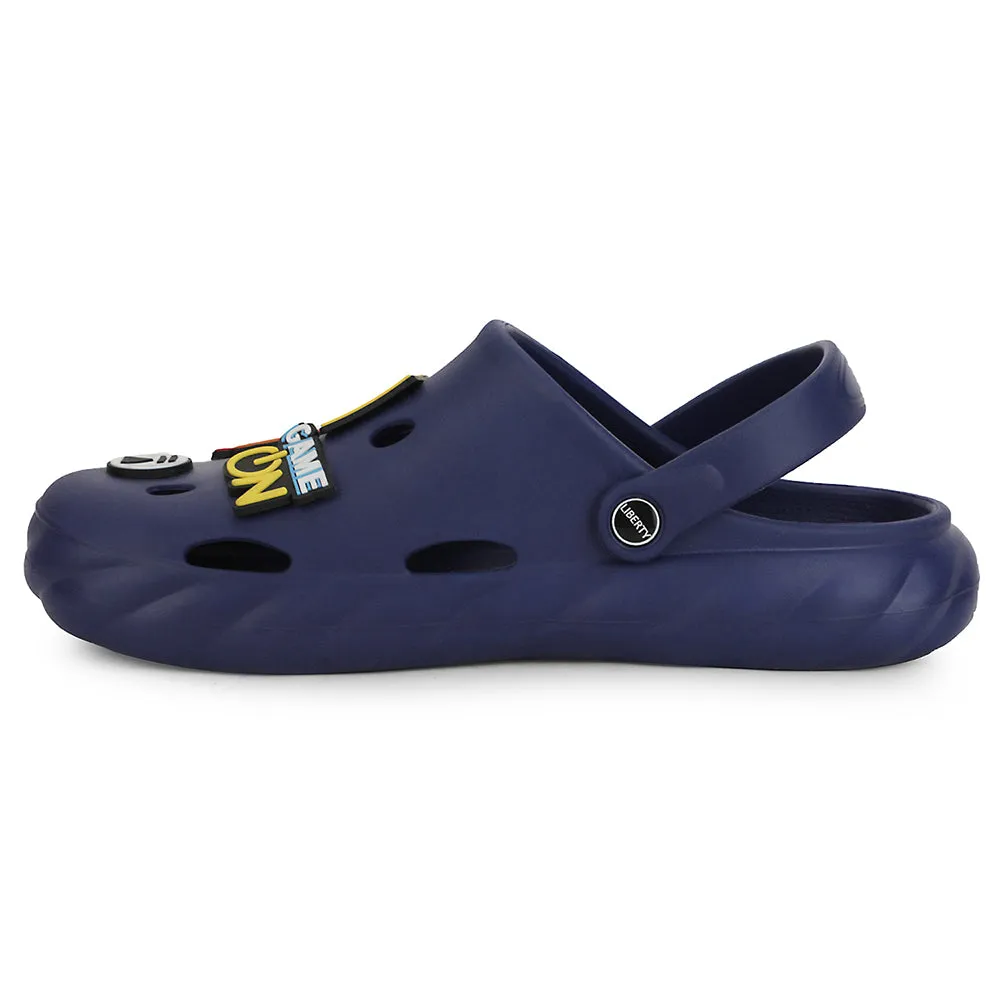 A-HA Navy Blue Casual Clogs For Men BEACHWALKM By Liberty Quick Travel Sandals Anti   Stain