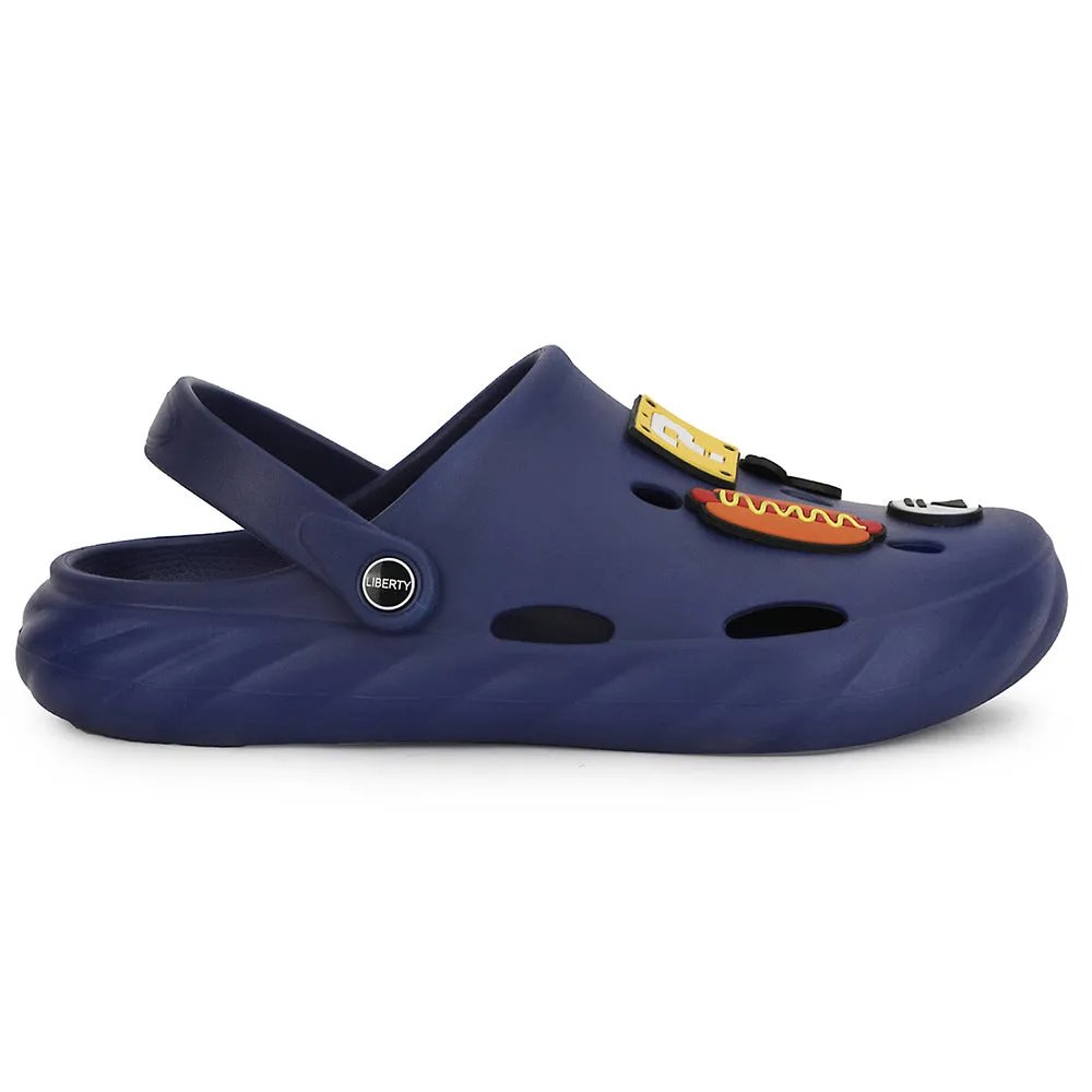 A-HA Navy Blue Casual Clogs For Men BEACHWALKM By Liberty Zip Up EasyToClean