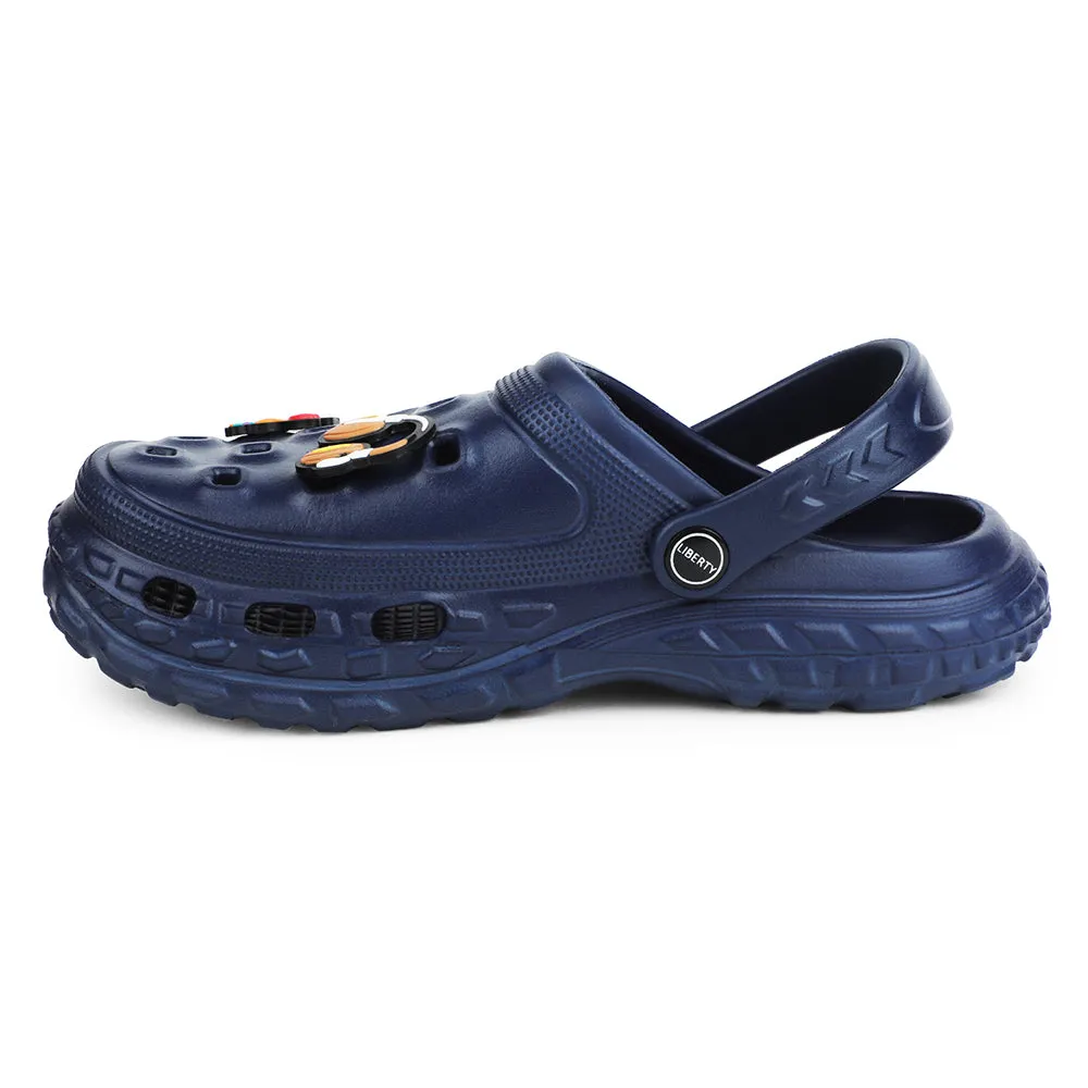 A-HA Navy Blue Casual Slingback Clogs For Kids PRL-4 By Liberty Simple Foot Step