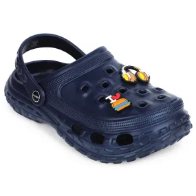 Quick Drying A-HA Navy Blue Casual Slingback Clogs For Kids PRL-4 By Liberty