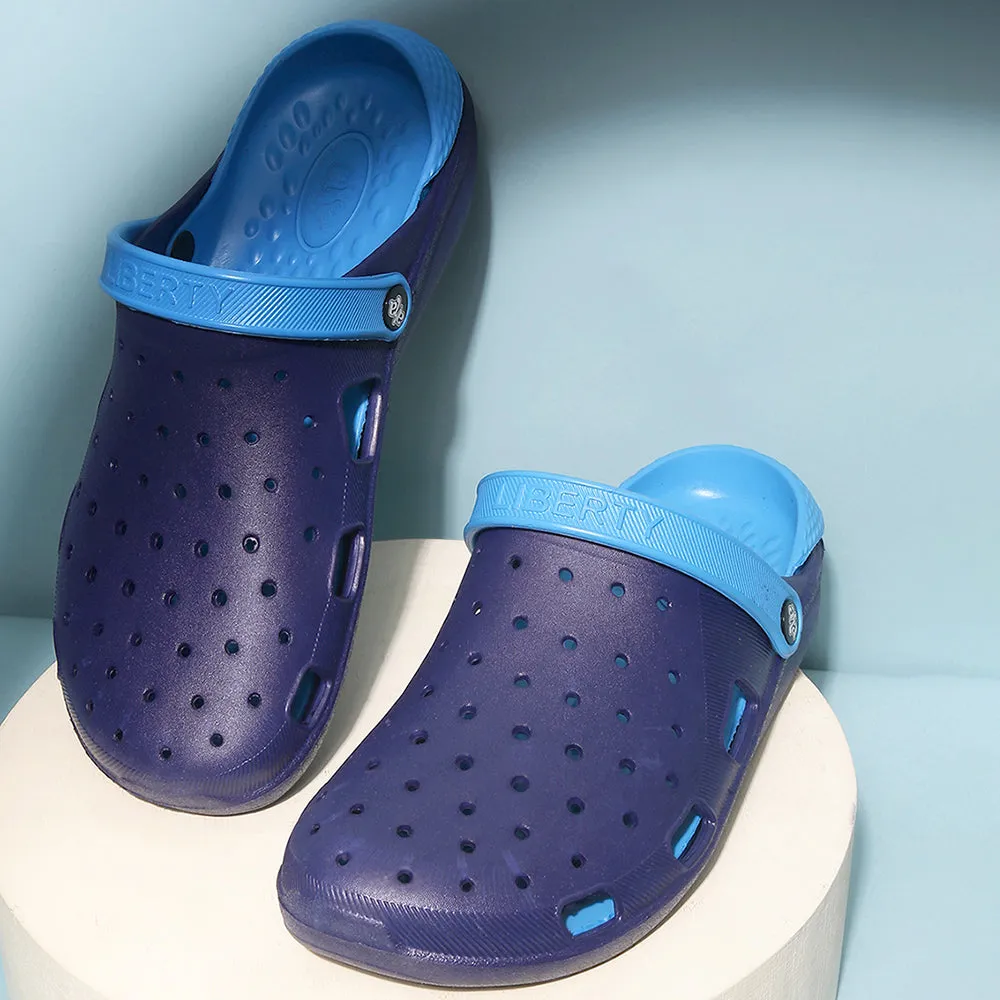 Quick Step-On Simple Comfort A-HA Navy Blue Slingback Clogs For Men LPMXT-800 By Liberty