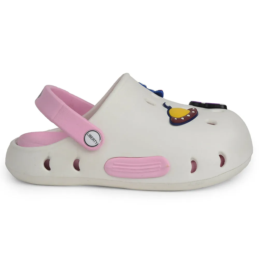 A-HA Off White Casual Clogs For Kids CUTIER By Liberty LaceUp Easy Beach