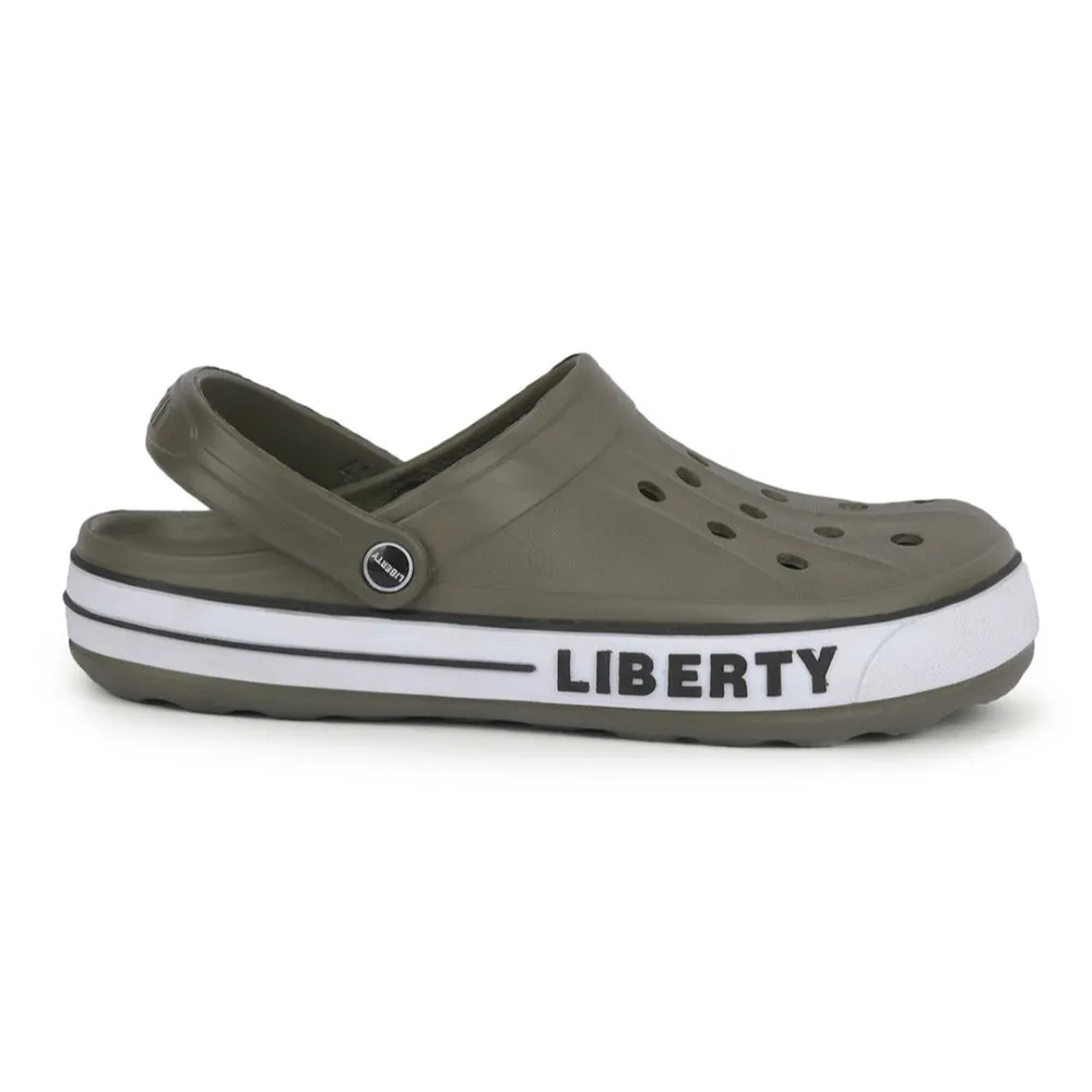 A-HA Olive Green Casual Slip-on Clogs For Men LITEWALK By Liberty High Quality