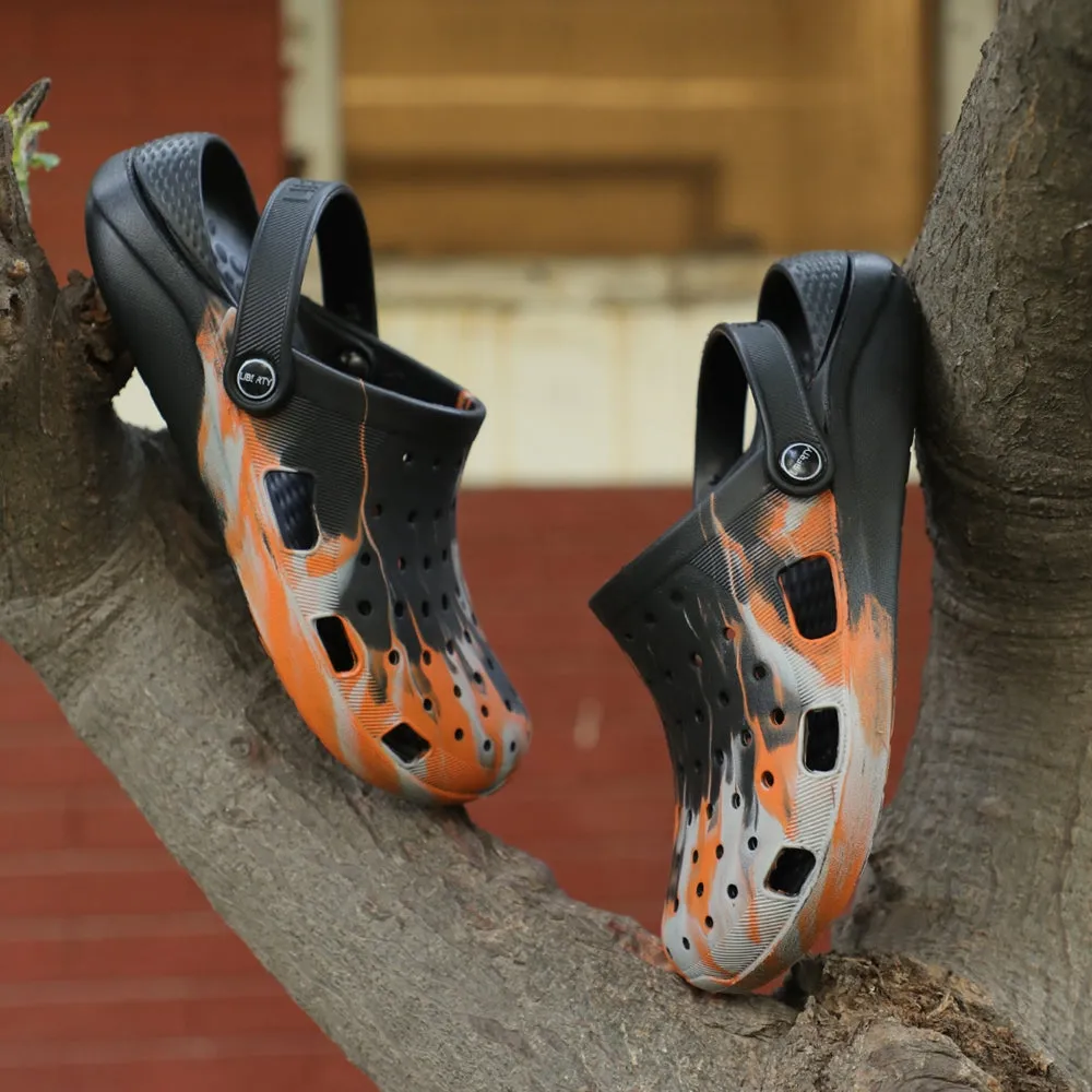 Comfortable ankle support A-HA Orange Slingback Clogs For Men LPMXT-961E By Liberty