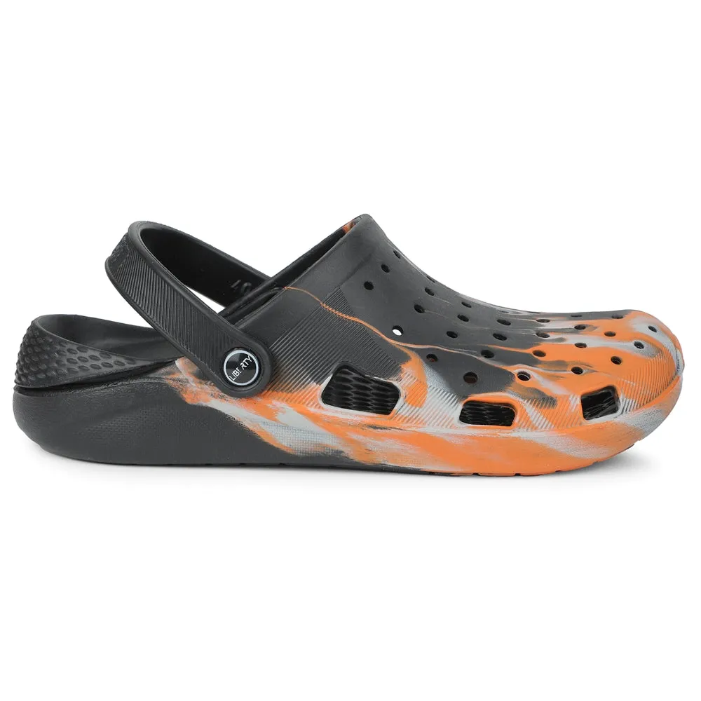 Cozy Step-On A-HA Orange Slingback Clogs For Men LPMXT-961E By Liberty