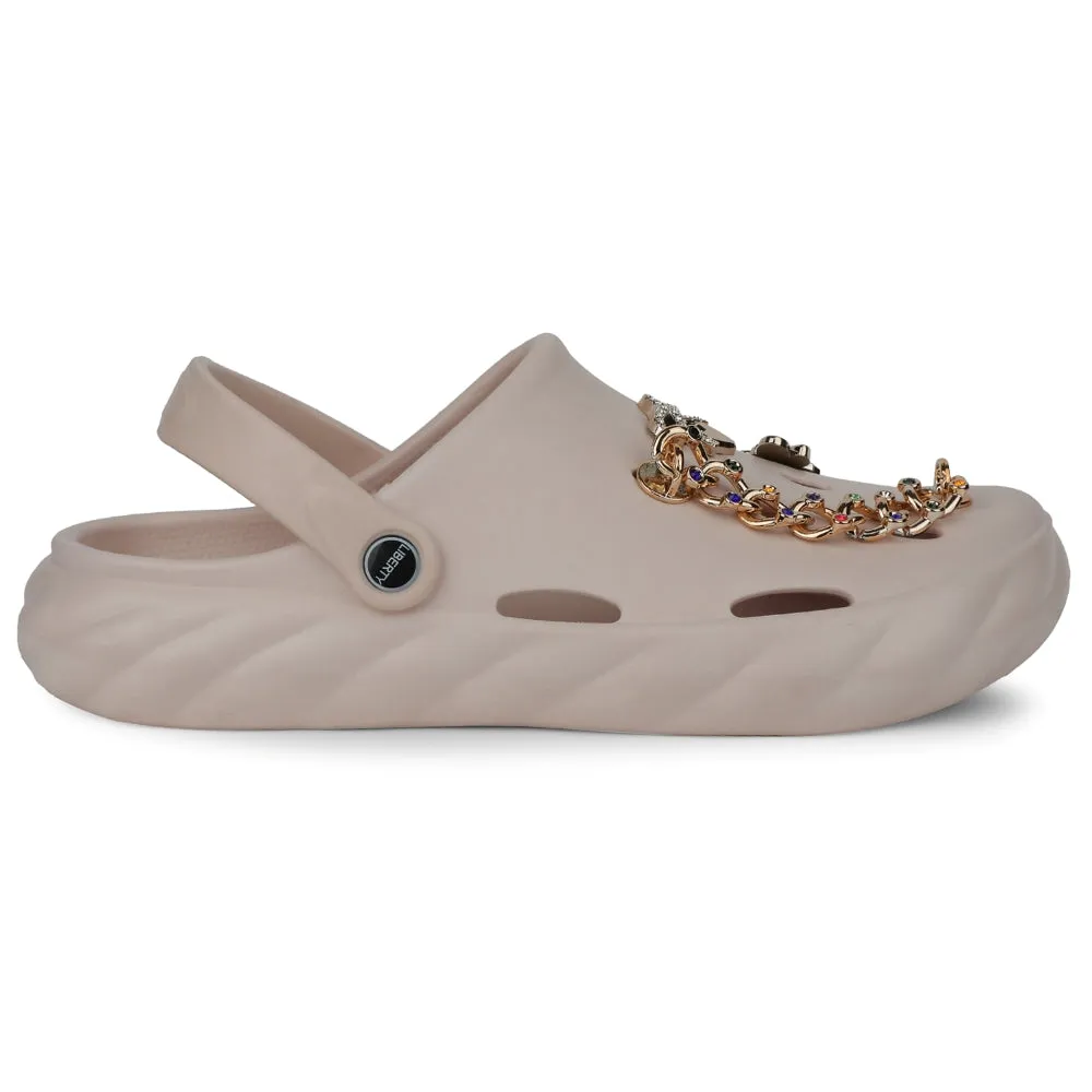 Light Footwear Anti Slip Outsole A-HA Peach Slingback Clogs For Women BEACHWALKL By Liberty