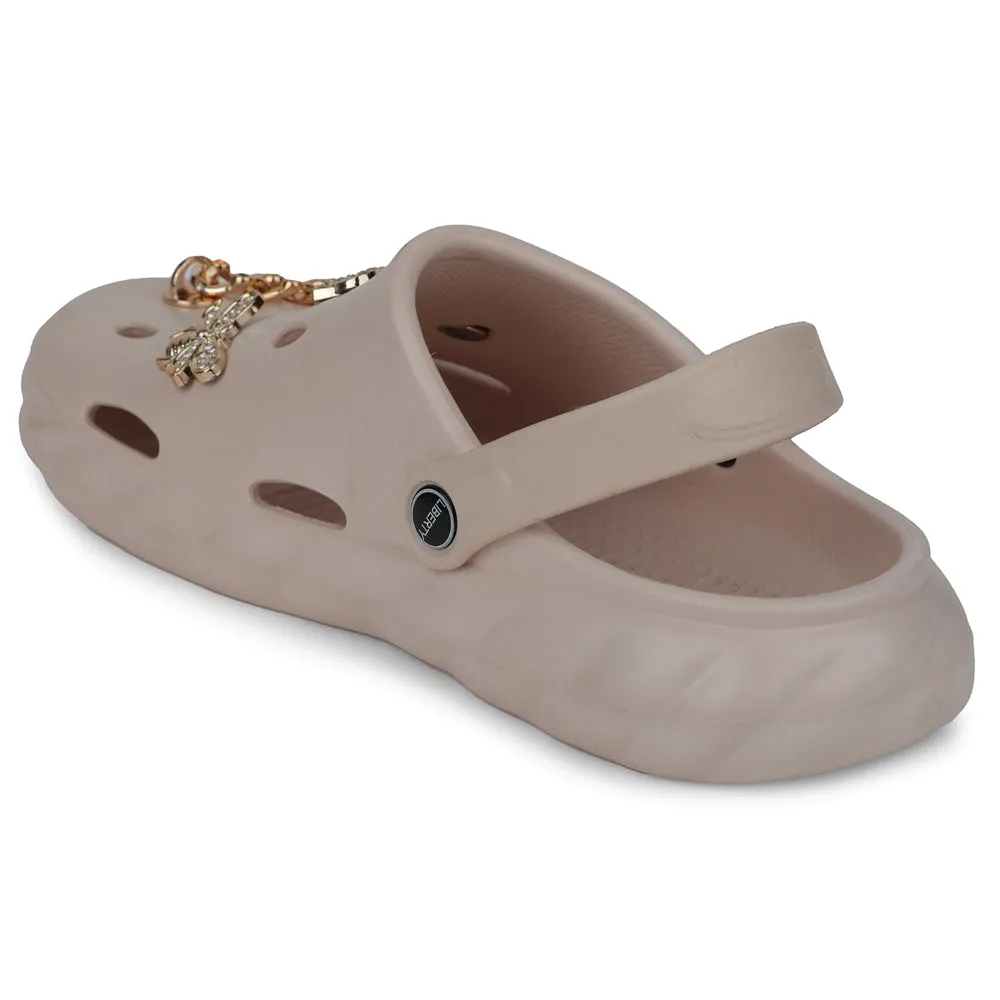 Lightweight A-HA Peach Slingback Clogs For Women BEACHWALKL By Liberty