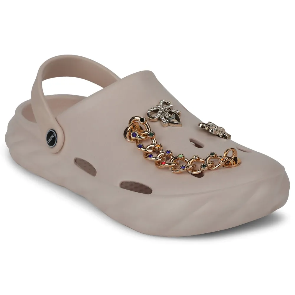 Simple Comfort Elastic Fit A-HA Peach Slingback Clogs For Women BEACHWALKL By Liberty