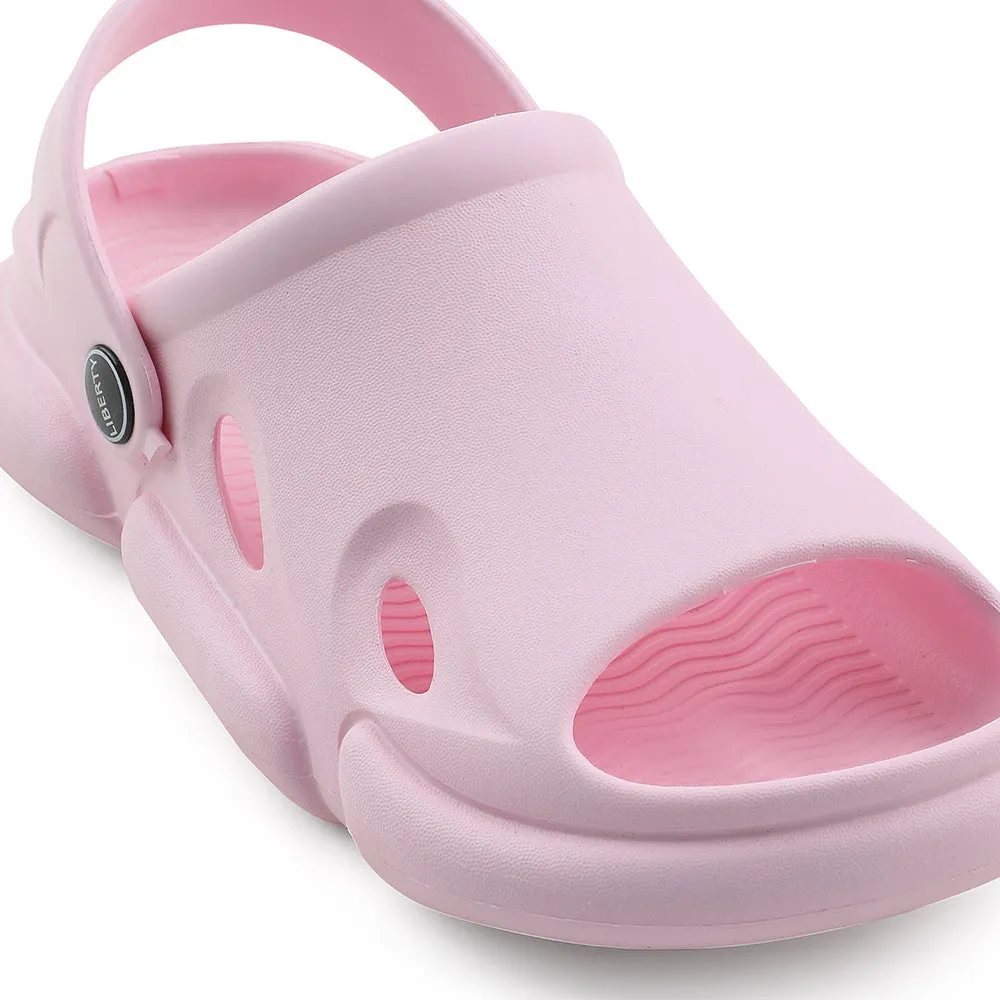 Multi   Purpose A-HA Pink Casual Clogs For Kids BEACHFIT01 By Liberty