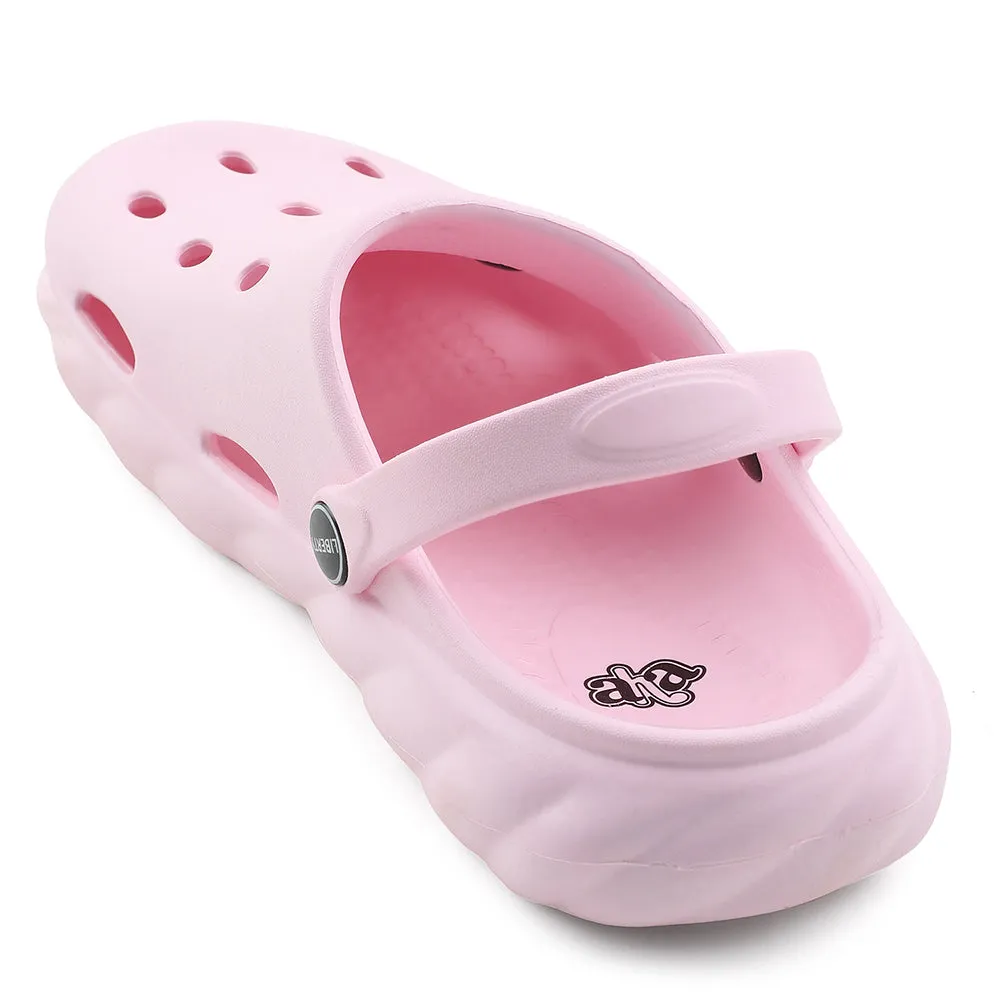A-HA Pink Casual Clogs For Kids BEACHWALKK By Liberty Cozy Fit