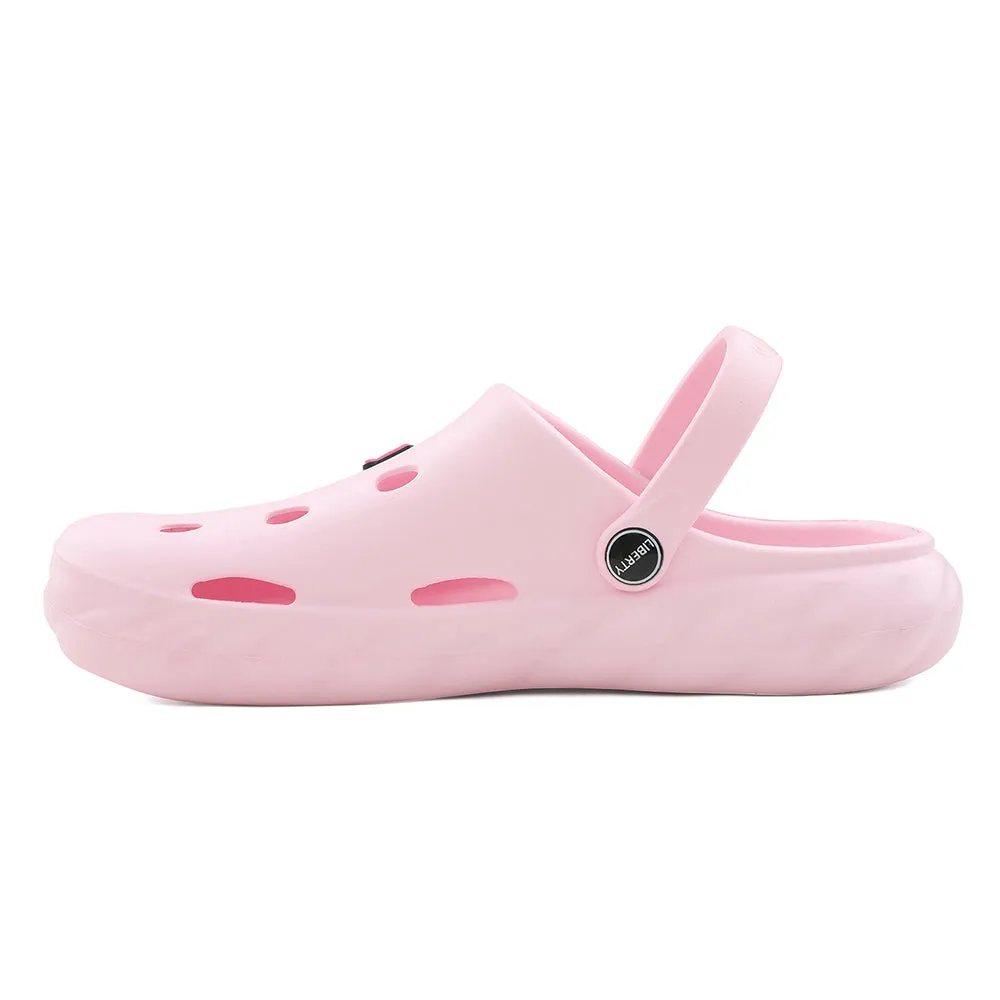 Instant Fit Shoes A-HA Pink Casual Clogs For Kids BEACHWALKK By Liberty