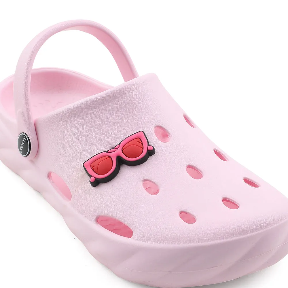 Lace Up Style A-HA Pink Casual Clogs For Kids BEACHWALKK By Liberty