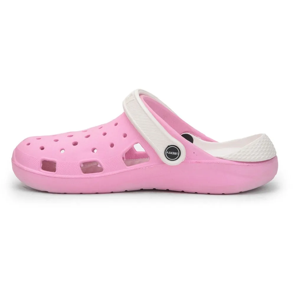 A-HA Pink Slingback Clogs For Women LPMXT-801 By Liberty Slip Resistant Tread Easy To Wear Footwear
