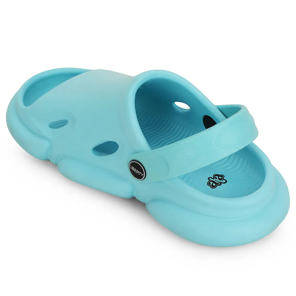 A-HA Sea Green Casual Clogs For Kids BEACHFIT01 By Liberty Ankle Support PaddedTongue