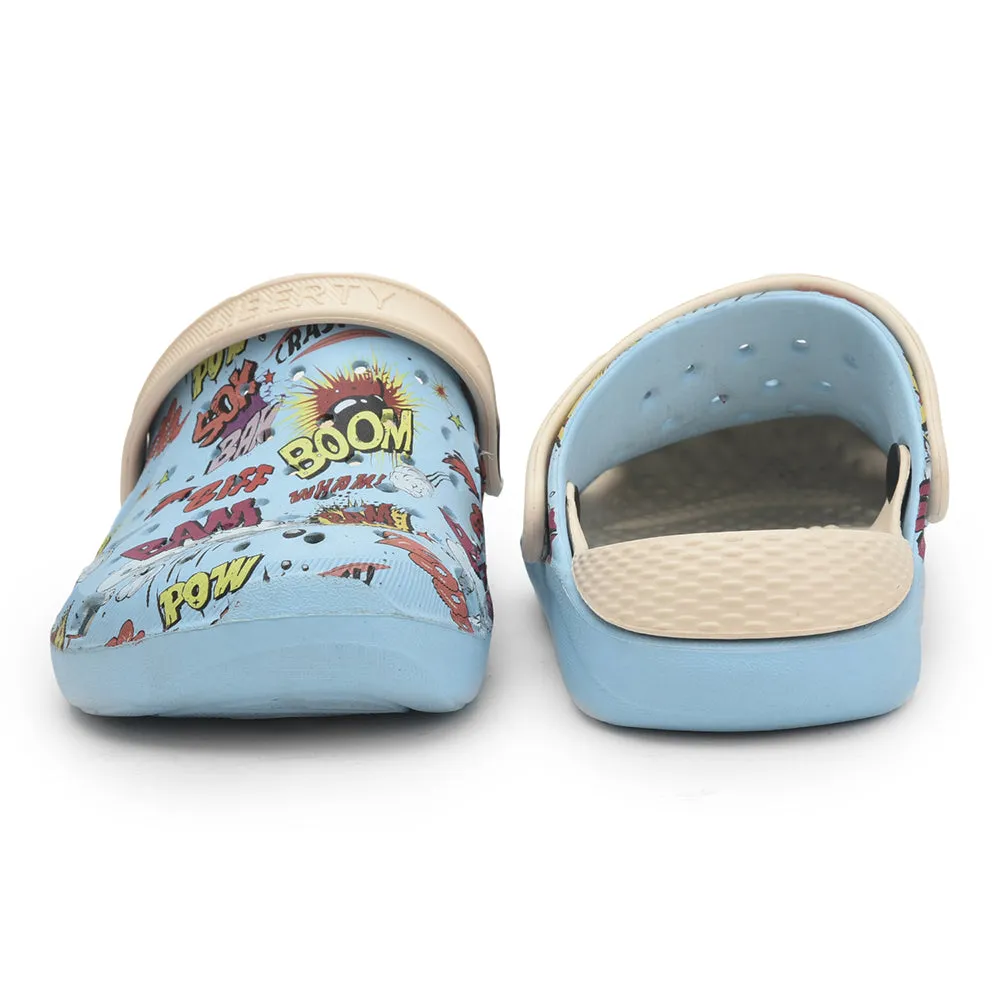 A-HA Sky Blue Clogs For Men LPMXT-810 By Liberty Comfort Walk Sandals