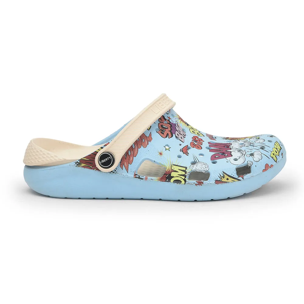 A-HA Sky Blue Clogs For Men LPMXT-810 By Liberty Anti Slip Function Beach Comfort