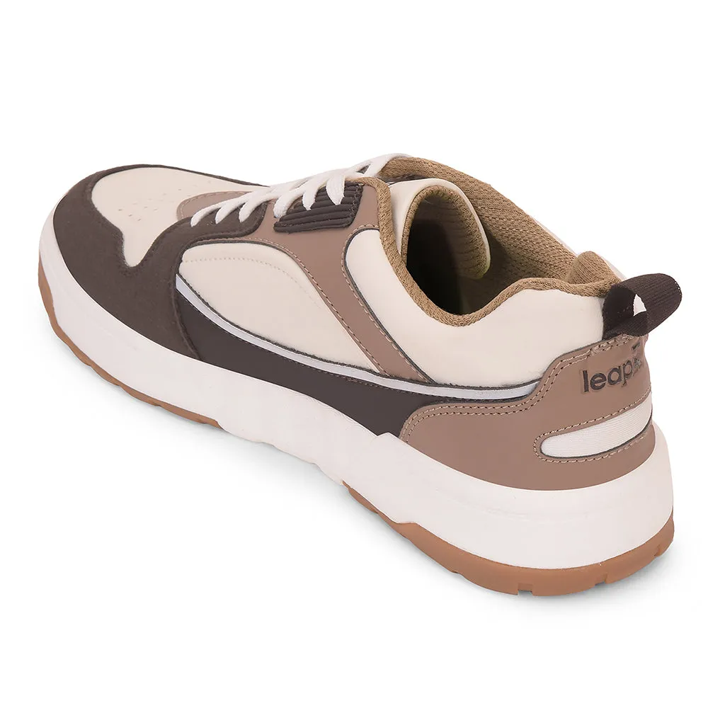 Everyday Function Leap7x Beige Casual Lacing Sneakers For Men LAPON-1E By Liberty