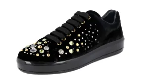 Built For Motion Prada Women's Black Leather Sneaker 1E971H