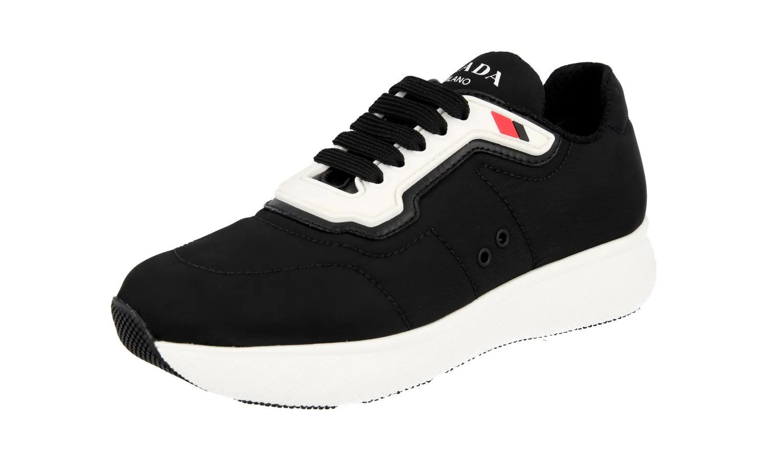 Prada Women's Black Sneaker 1E945L Comfortable Linings Premium Quality