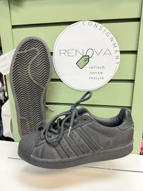 Adidas Grey/Grey Superstar Sneakers (Womens 8) resistance bands