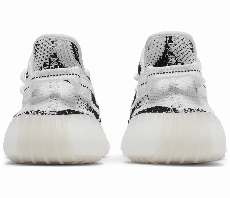 Adidas Yeezy Boost 350 V2 (Zebra) running on a treadmill shoes running in a wooden bridge area shoes