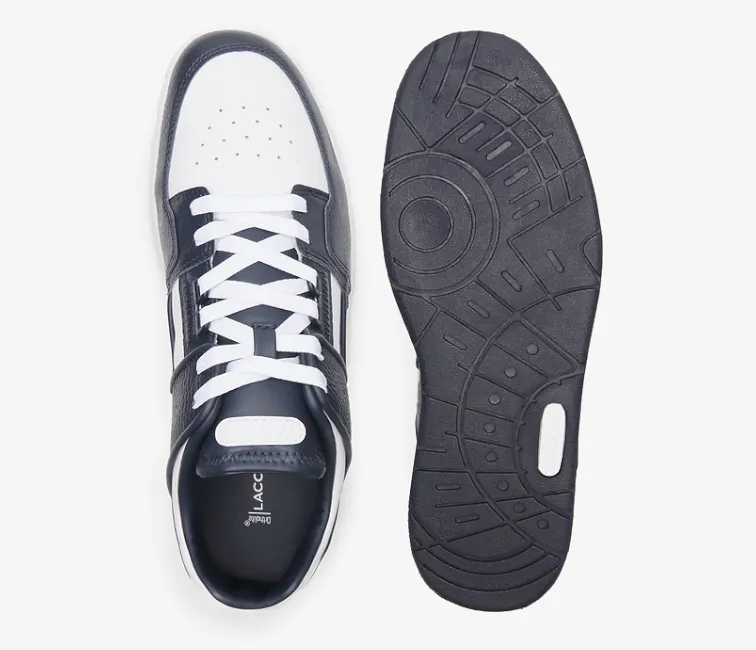 Men's Lacoste Court Cage 123 (White/Navy) running in old tracks shoes