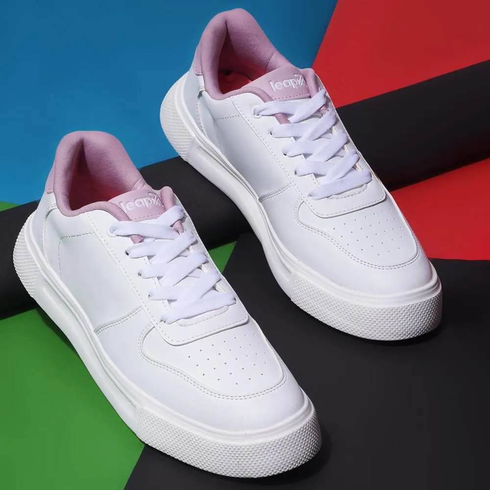 Leap7x Lacing White Casual Sneakers For Women FEMINA-01 By Liberty addiction running for socializing