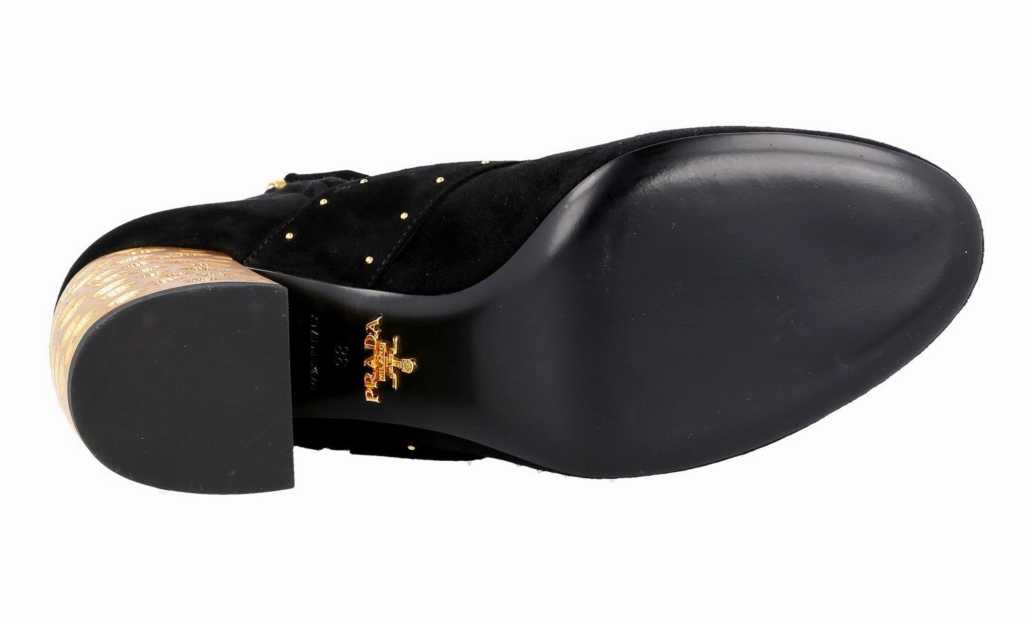 Footwear Must-Have Prada Women's Black Leather Half-Boot 1T819H