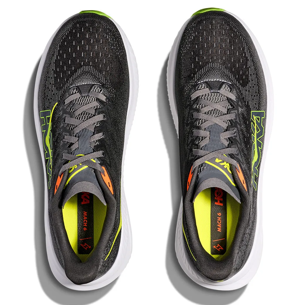 Casual Athletic Mens Hoka Mach 6 in Gravel/ Asphalt Grey